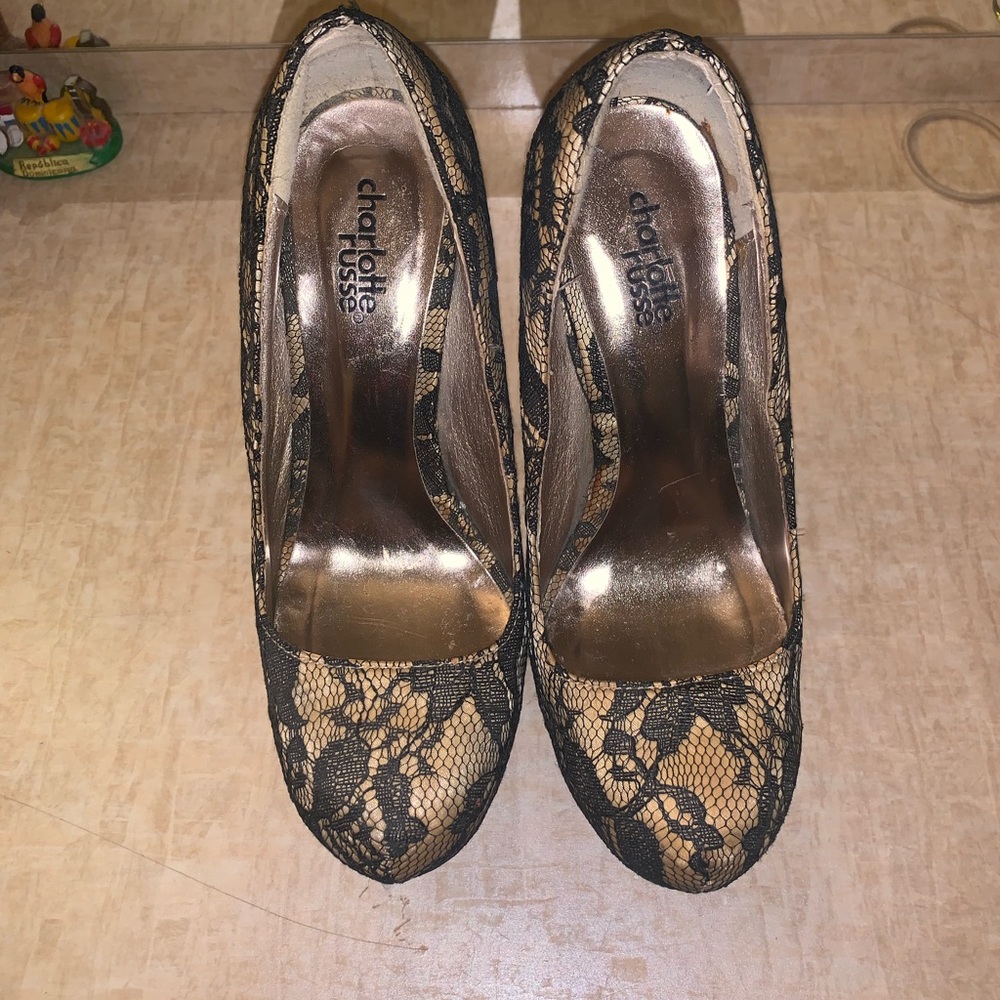 Sexy lace pumps heels